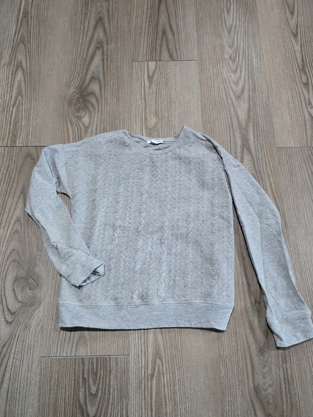 Light Gray Textured Crewneck Sweatshirt Rockets Of Awesome